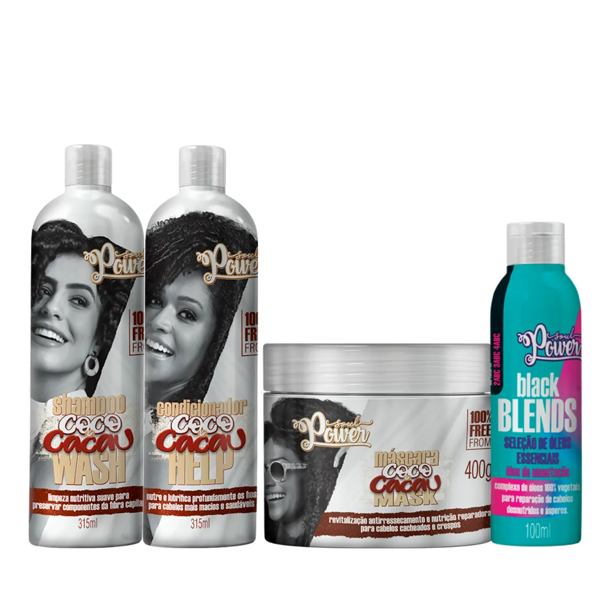 Soul Power Coco e Cacau Completo + Blends Óleo