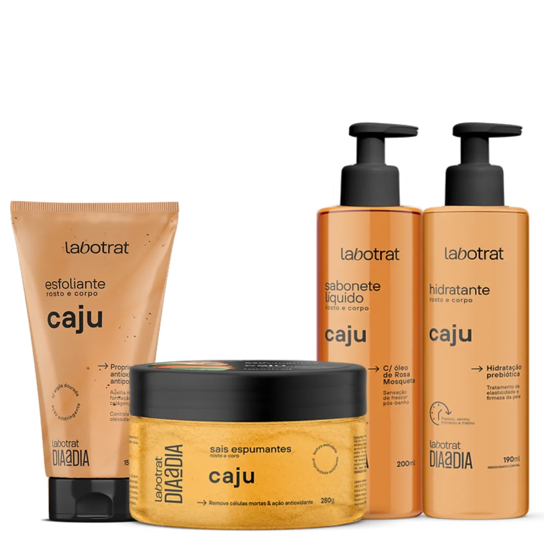Kit Dia a Dia Caju Esfo 150ml + Sabo + Hidra + Sais |ByLinda