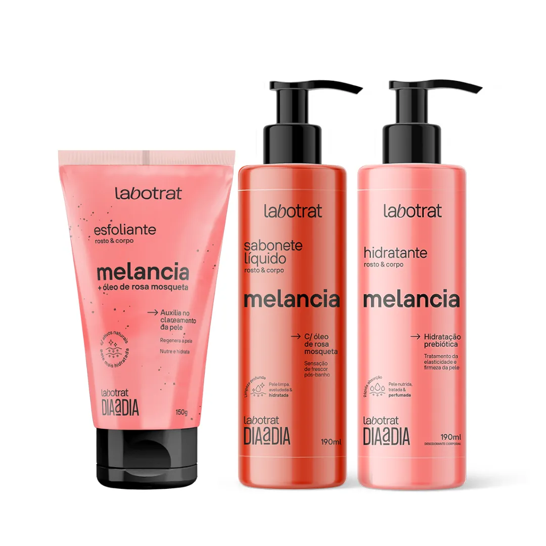 Kit Dia a Dia Melancia Esfo 150ml + Sabo 200ml + Hidra 190ml