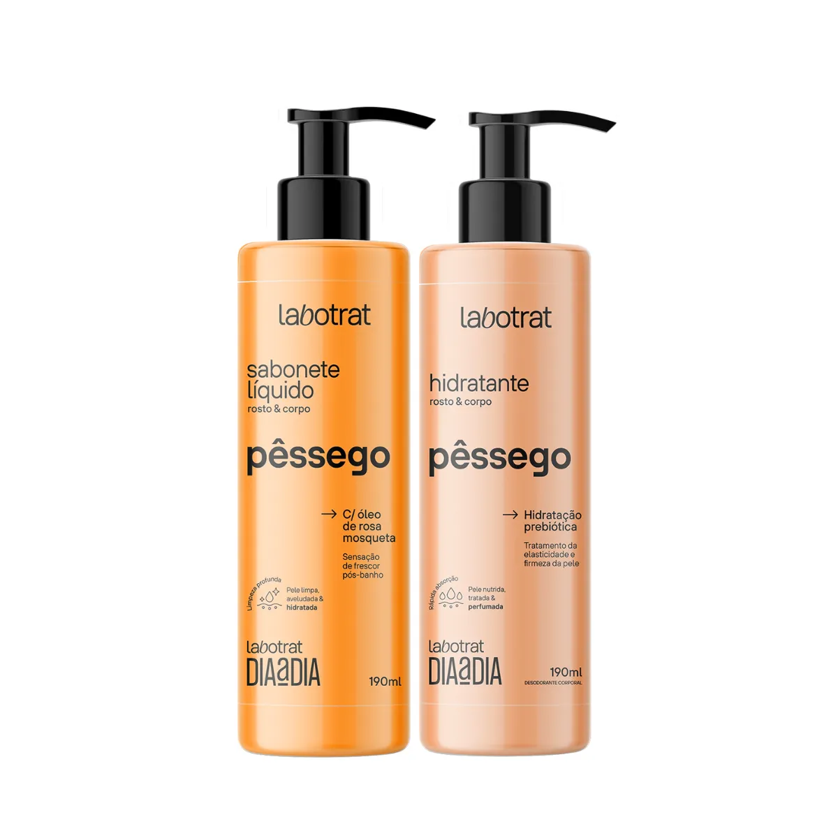 Kit Dia a Dia Pêssego Sabo 200ml + Hidra 190ml |ByLinda