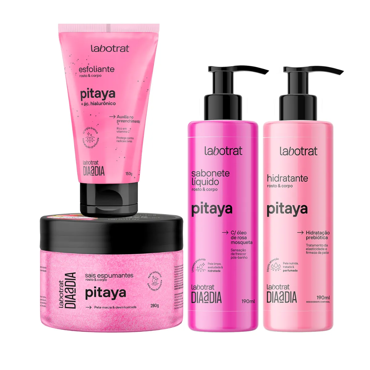Kit Dia a Dia Pitaya Esfo 150ml + Sabo + Hidra + Sais