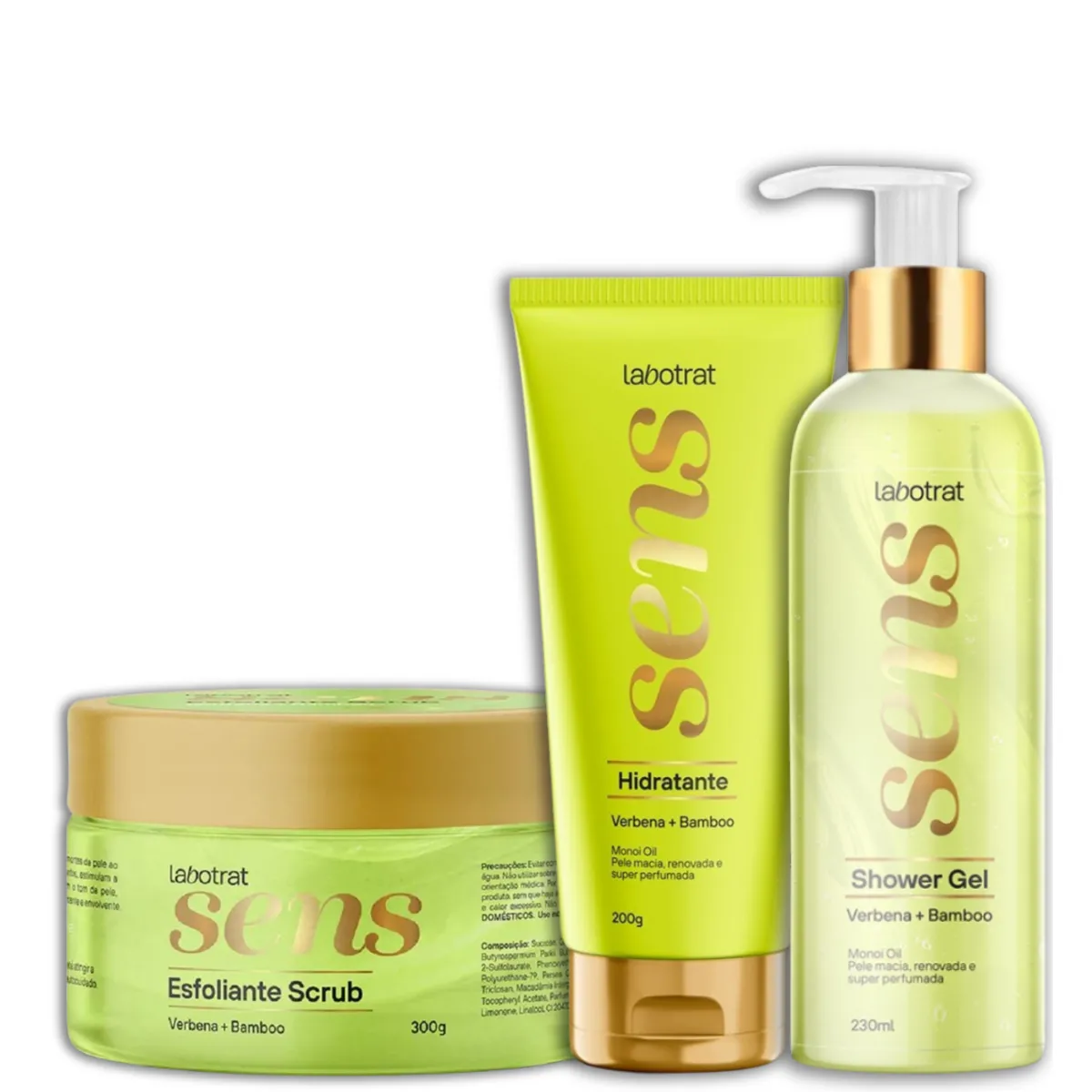 Labotrat Sens Verbena e Bamboo Esfo Scrub+ Hidra + ShowerGel