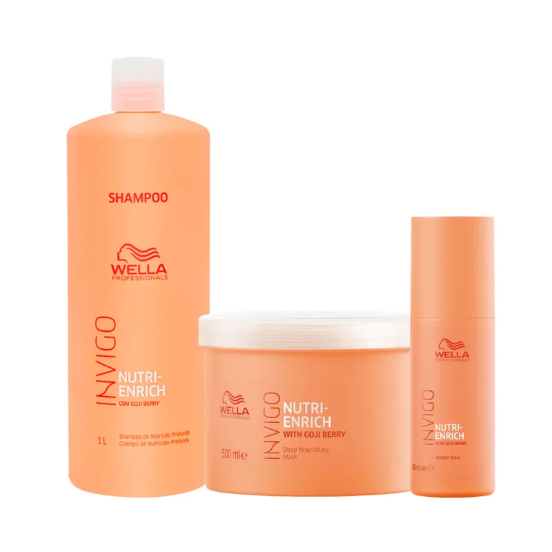 Kit Nutri-Enrich Sh 1000ml + Masc 500ml + Leave-in 150ml