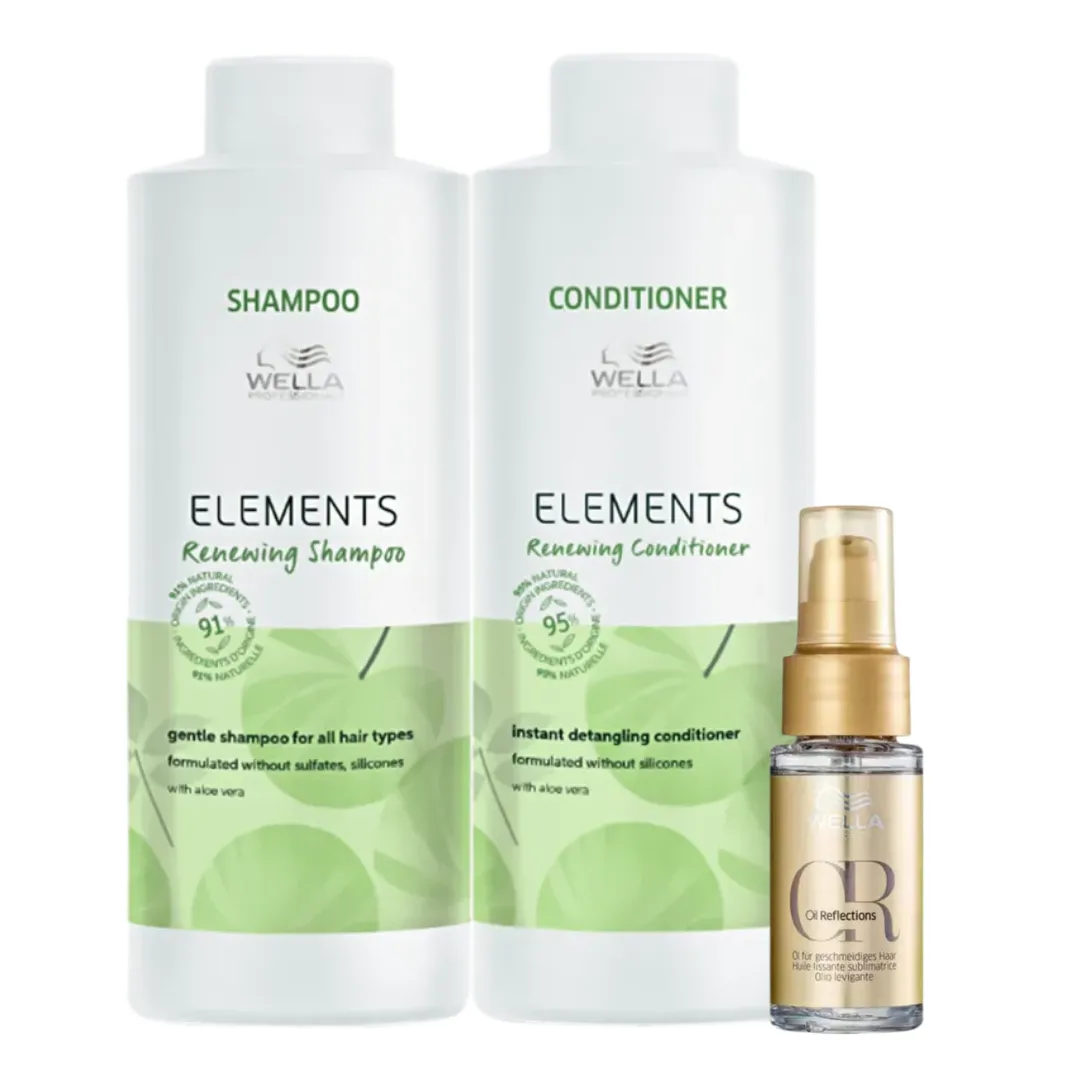 Kit Elements Sh 1000ml + Cond 1000ml + Óleo 30ml |ByLinda