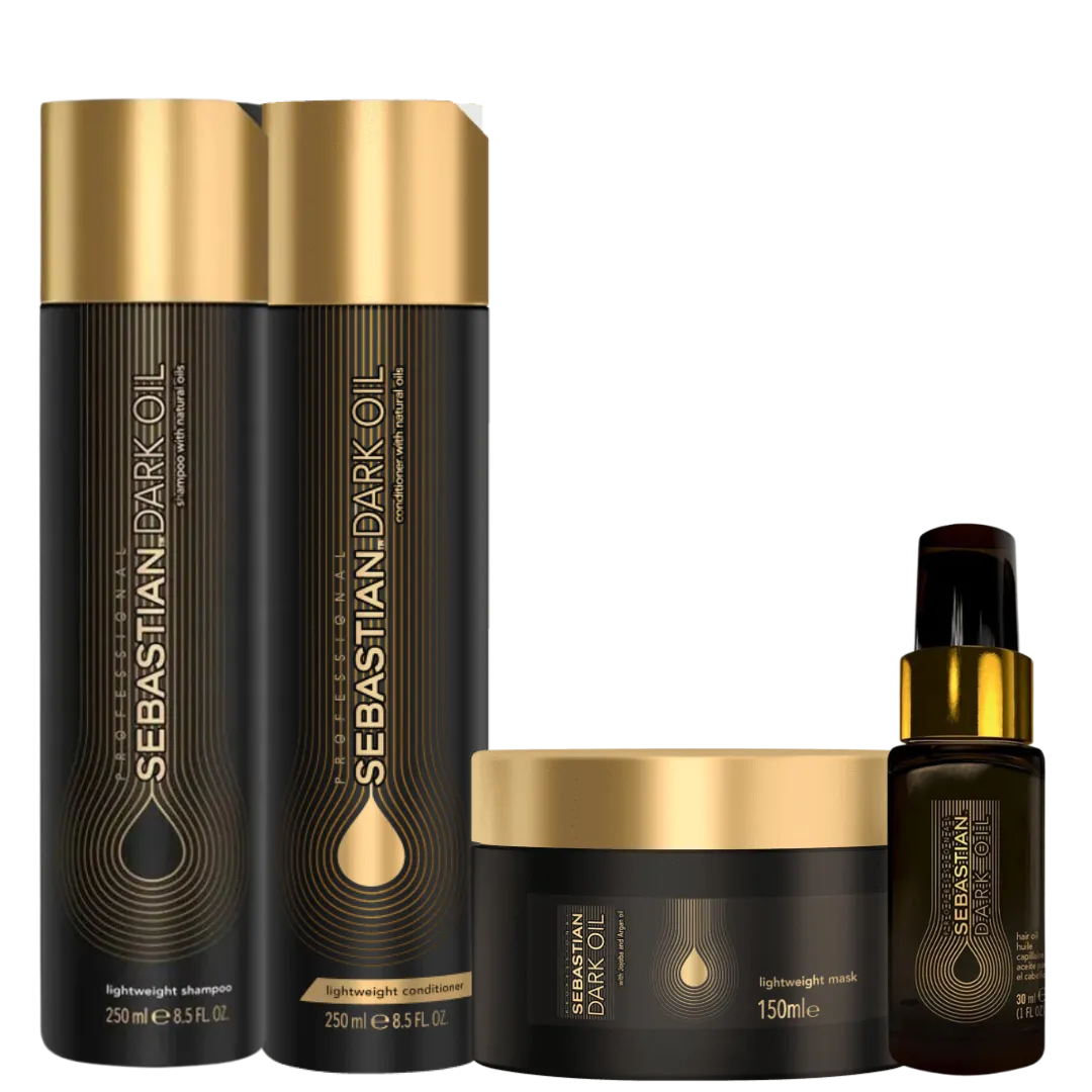 Dark Oil Sh 250ml + Cond 250ml + Masc 150ml + Dark Óleo 30ml