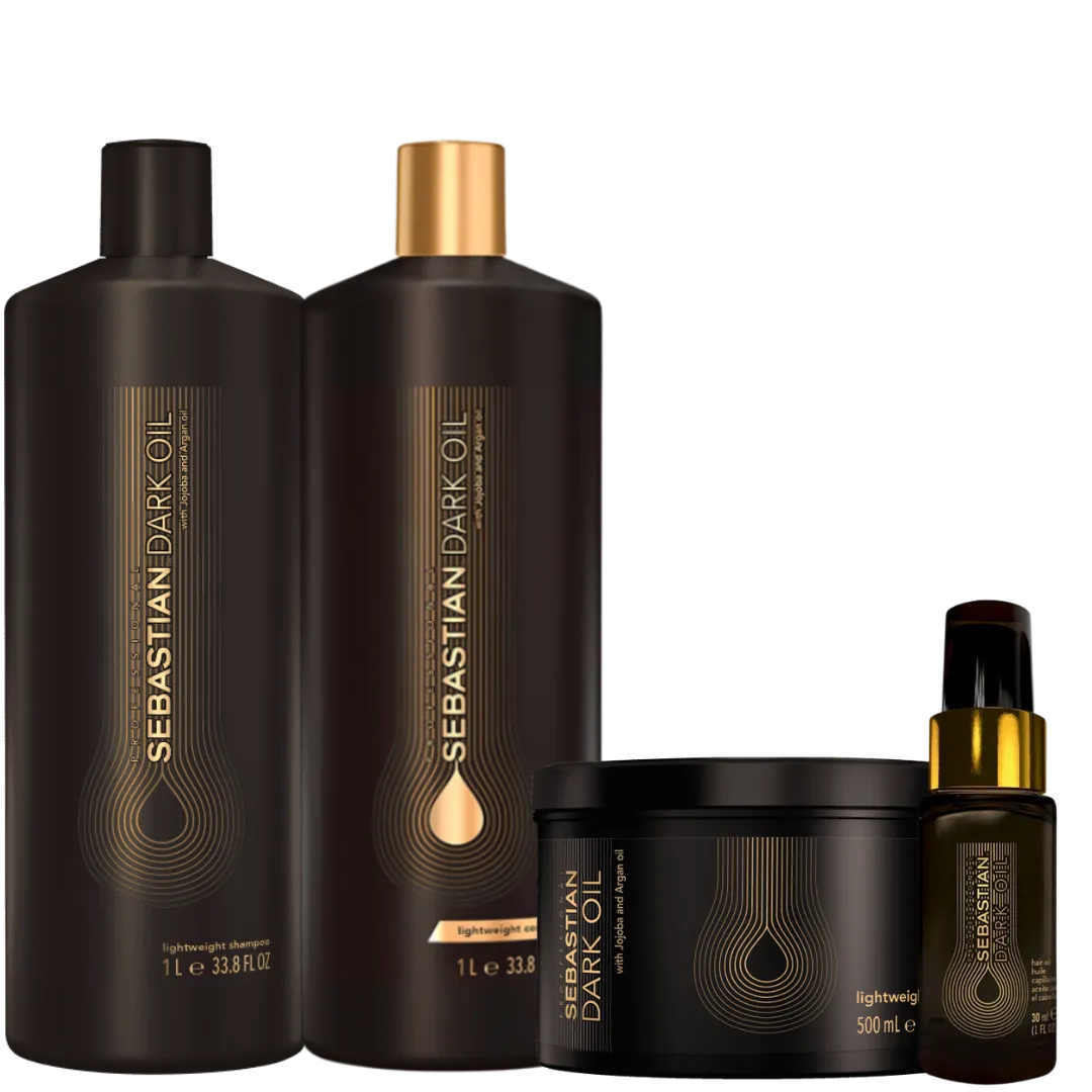 Sebastian Dark Oil Sh 1000ml + Cond 1000ml + Masc 500ml + Dark Oleo 30ml