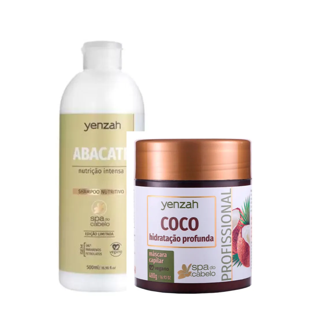 Kit Spa do Cabelo Sh 500ml + Masc Coco 480ml | Só na Linda