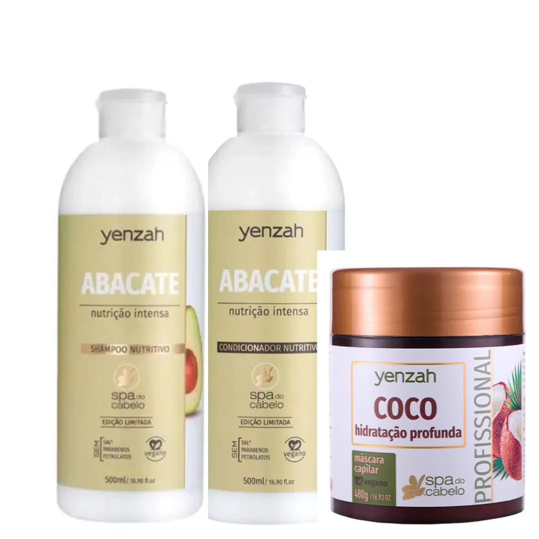 Kit Spa do Cabelo Sh + Cond + Masc Coco | Só na Linda