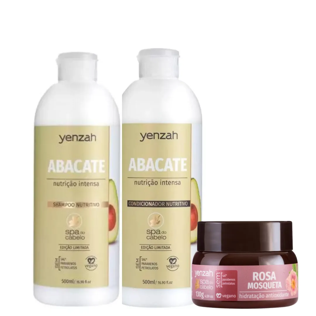 Kit Spa do Cabelo Sh + Cond + Masc Rosa Mosqueta |ByLinda