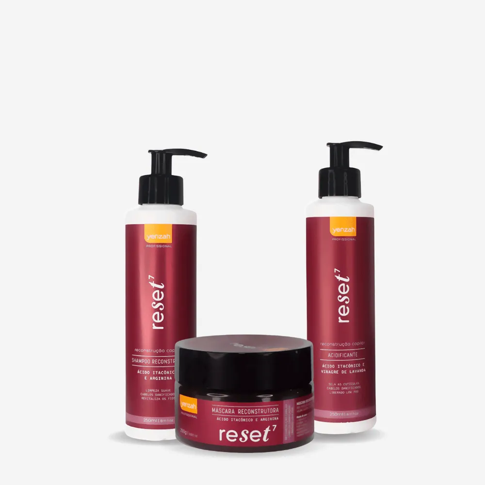 Kit Reset7 Sh 250ml + Masc 250ml + Acidificante 250ml |ByLinda