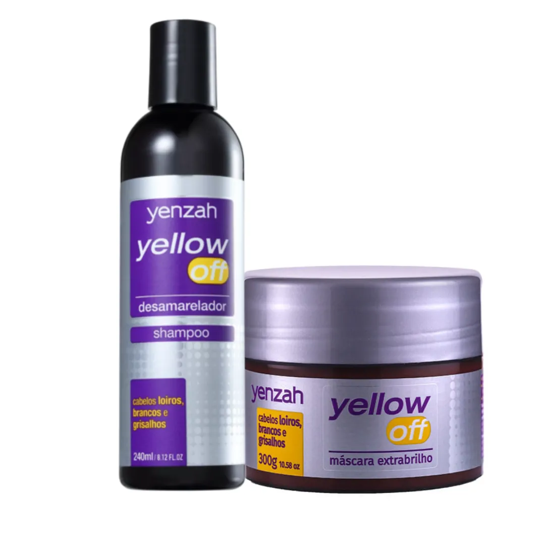Kit Yellow Off Sh 240ml + Masc Extra Brilho 300ml |ByLinda