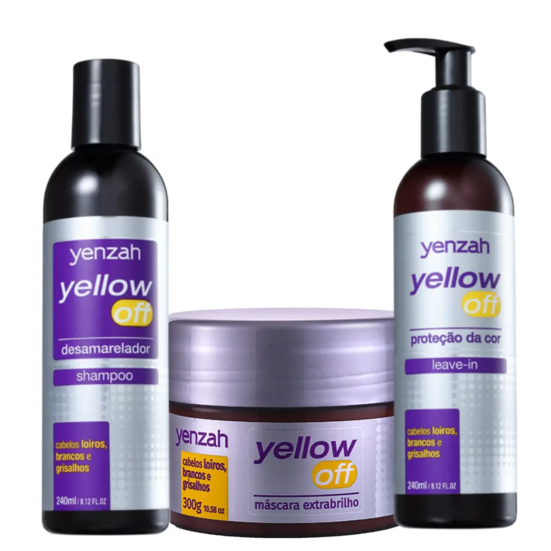Kit Yellow Off Sh + Masc Extra Brilho + Leave-in | ByLinda