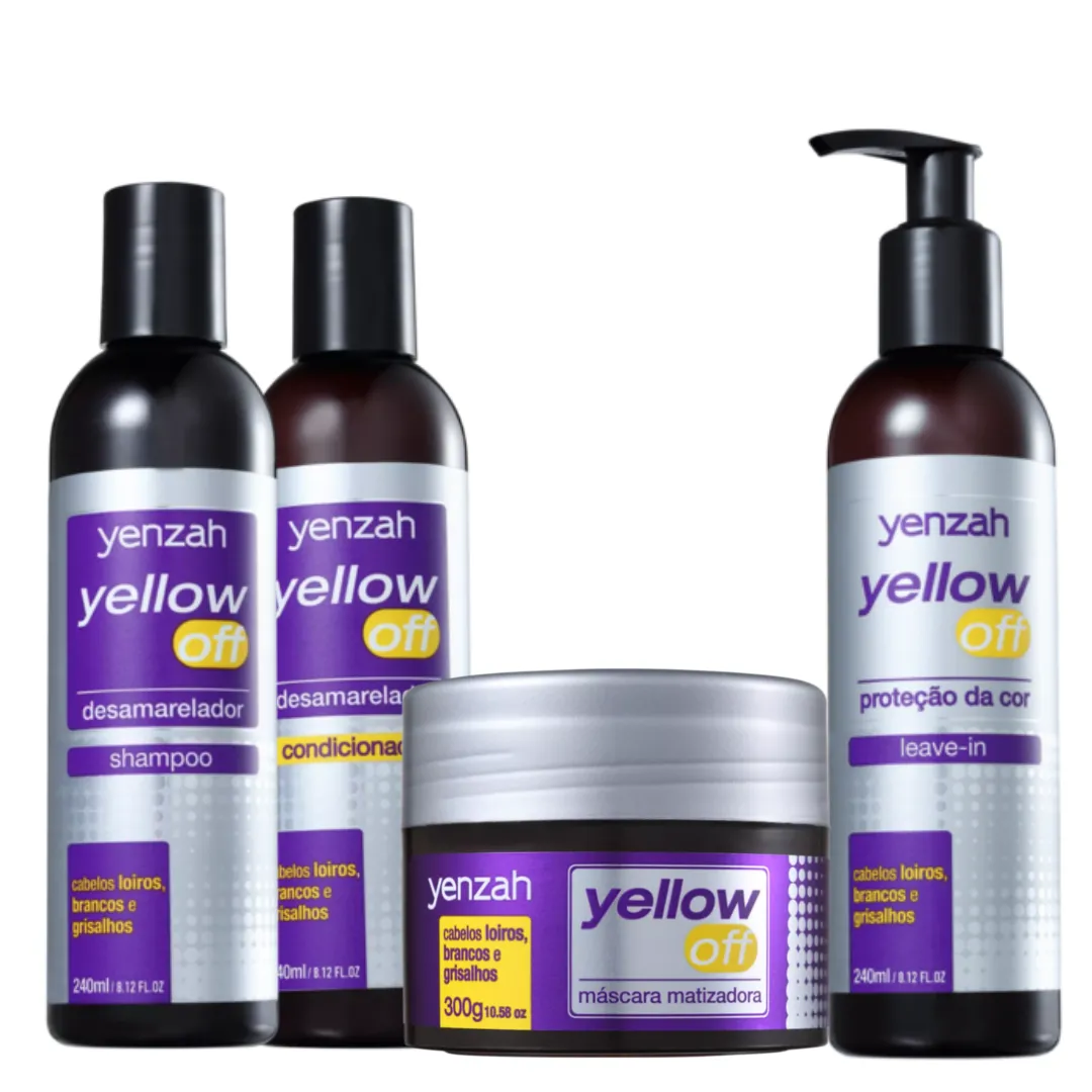 Kit Yellow Off Sh + Cond + MascExtraBrilho + Leave-in | ByLinda