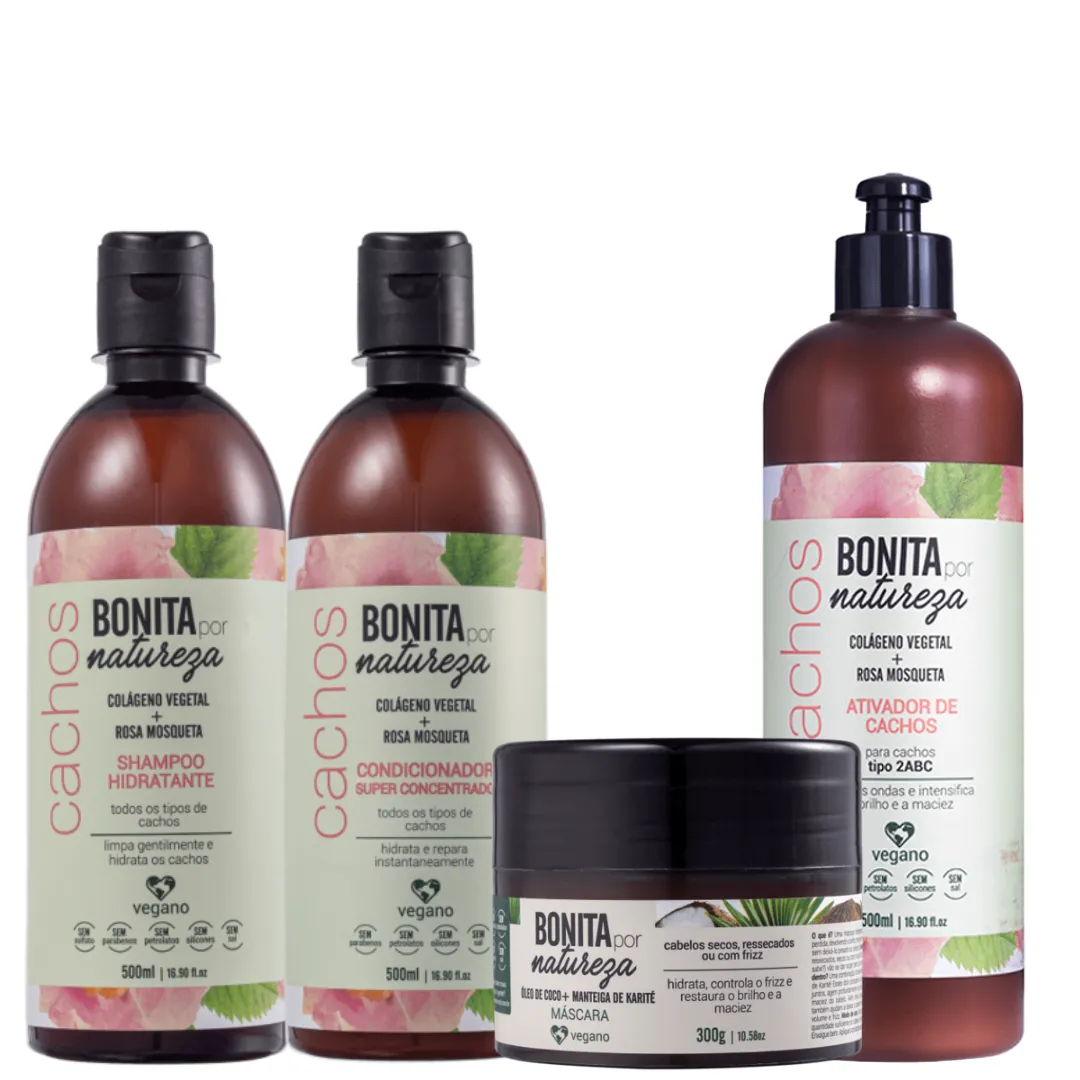 Kit Bonita Sh+Cond+Masc300ml+Ativador2abc | ByLinda