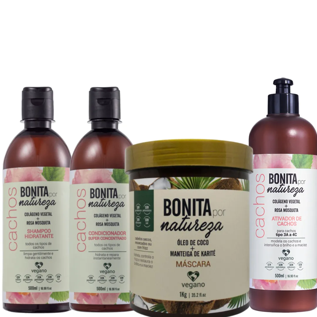 Kit Bonita Sh + Cond + Masc 1L + Ativador 3a4c | Só na Linda