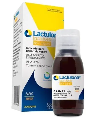 Lactulona Lactulose 667mg/ml Xarope Sabor Ameixa 120ml