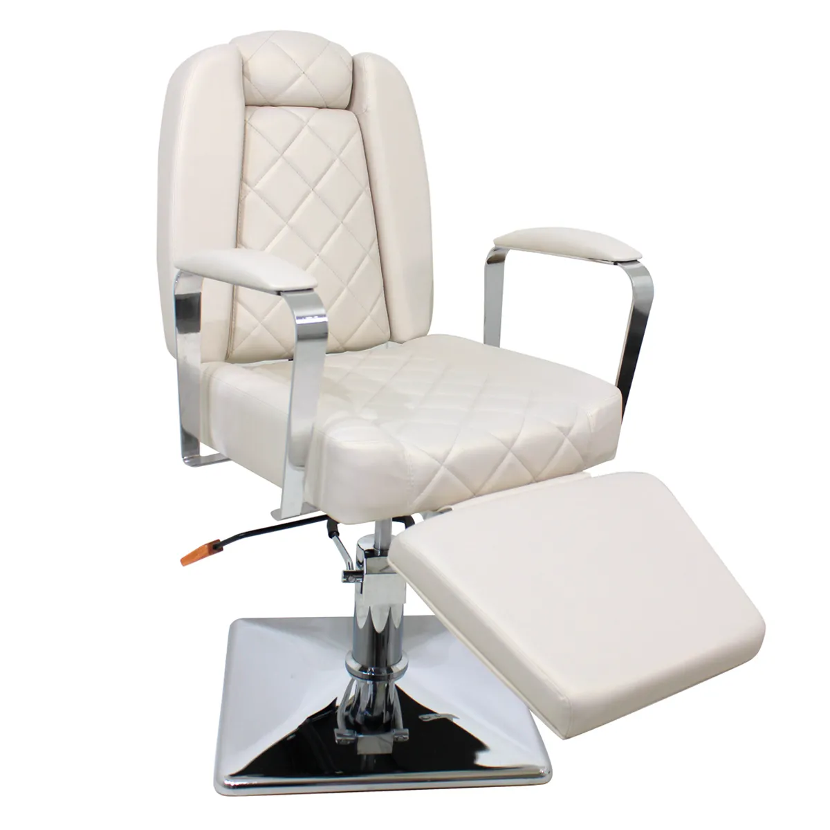 Cadeira de Maquiagem e Sobrancelha Lady Kixiki Branco Perolizado