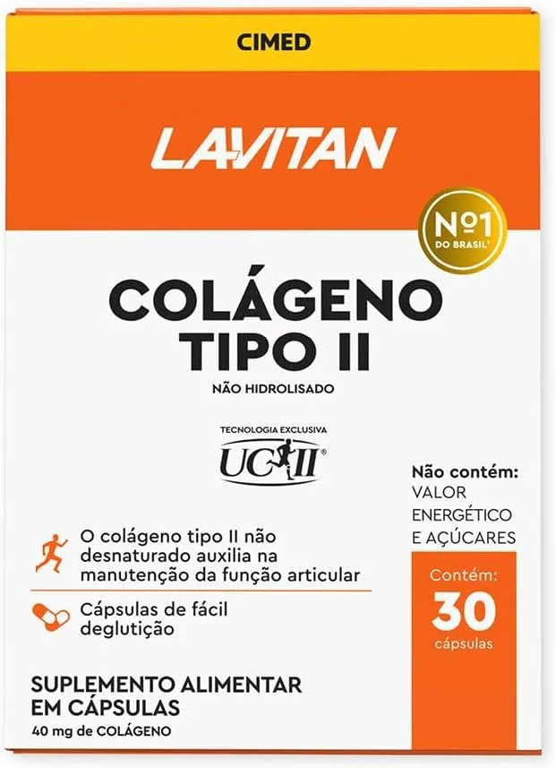 Lavitan Colágeno Tipo II com 30 Cápsulas