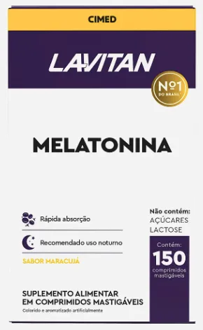 Lavitan Melatonina Sabor Maracujá 210mcg com 150 Comprimidos