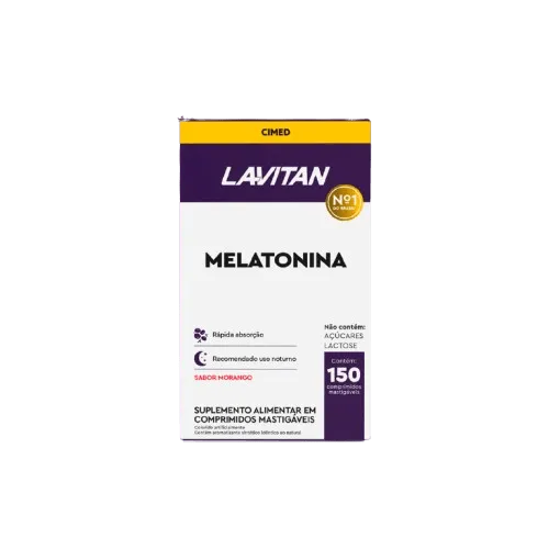 Lavitan Melatonina Sabor Morango 210mcg com 150 Comprimidos