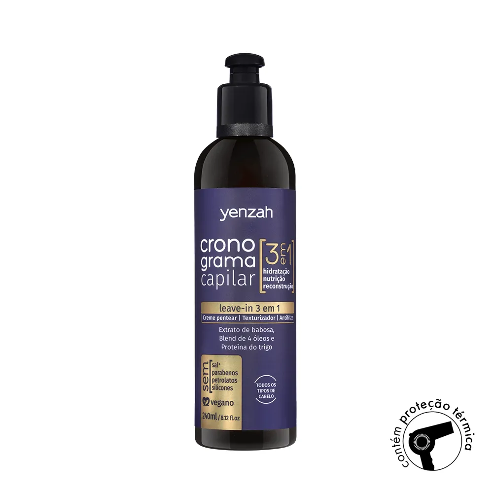 Yenzah Cronograma 3 Em 1 Leave-In 240ml | Compre na Linda