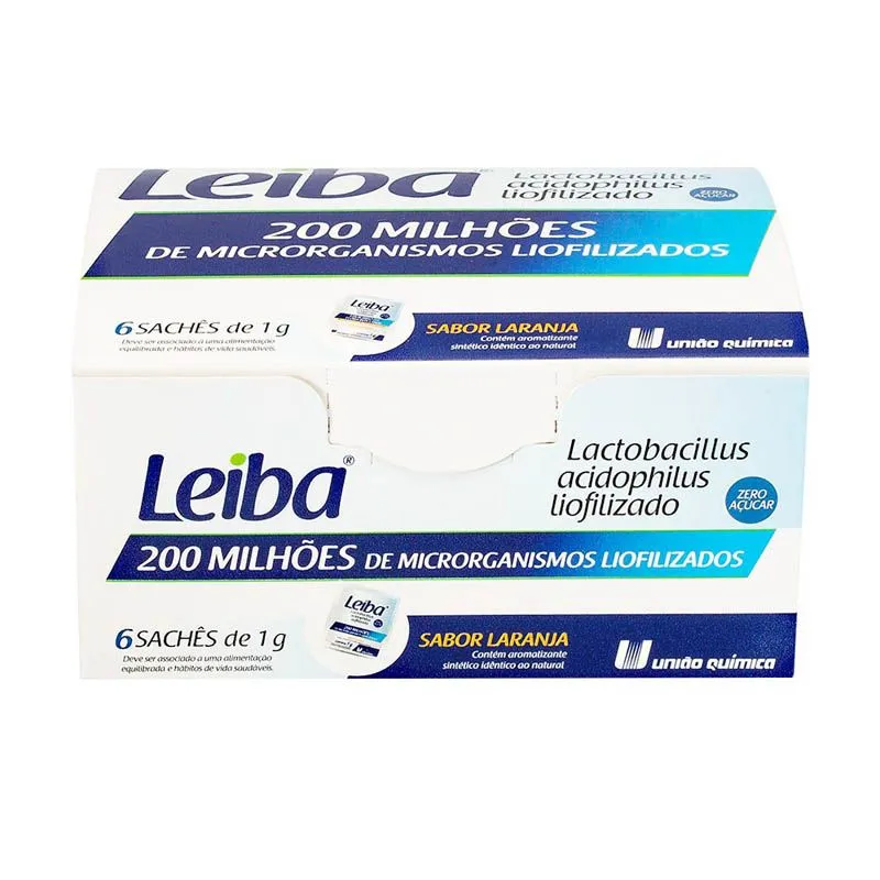 Leiba 200 Milhões Sabor Laranja C/ 6 Sachês de 1g