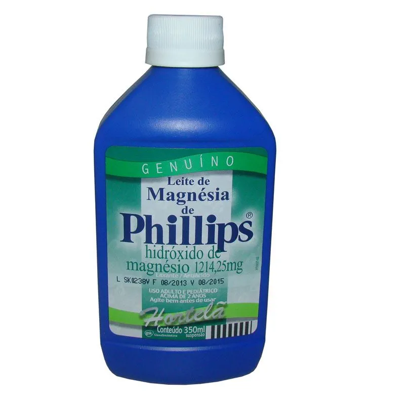 Leite De Magnésia Philips 1200Mg/15Ml Sabor Hortelã C/ 350 Ml