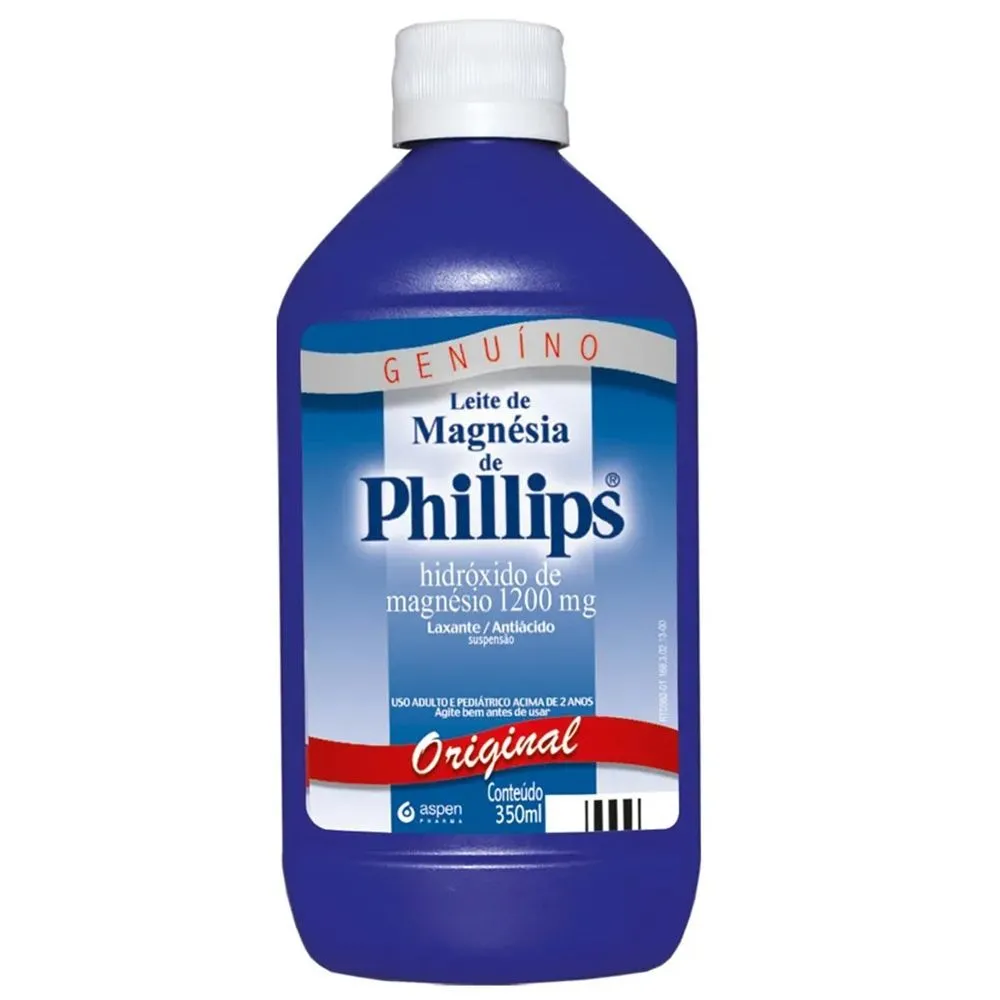 Leite De Magnésia Philips 1200Mg/15Ml Sabor Tradicional C/ 120 Ml