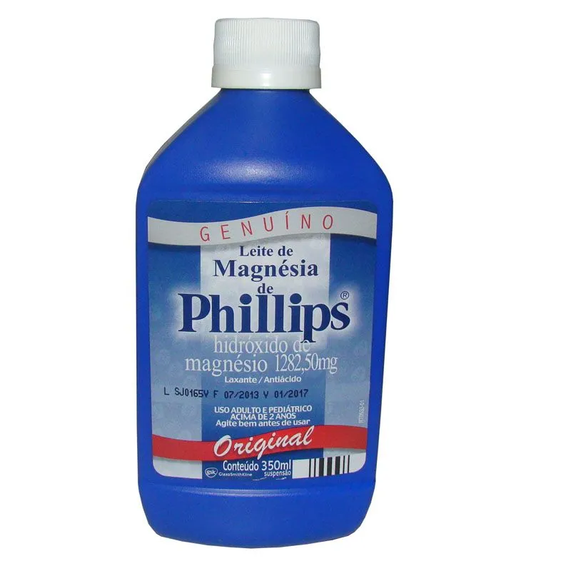 Leite De Magnésia Philips 1200Mg/15Ml Sabor Tradicional C/ 350 Ml