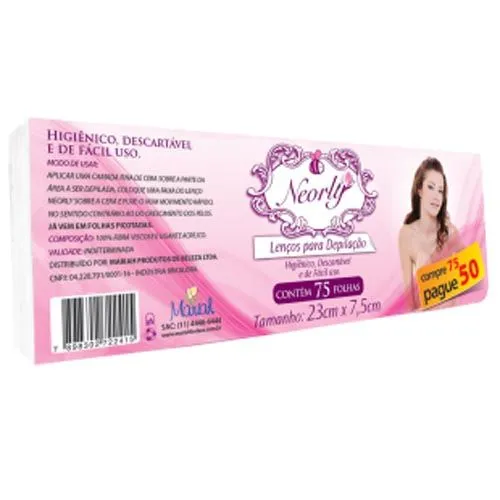 Lenço De Tnt Para Depilação Neorly Leve 75 E Pague 50
