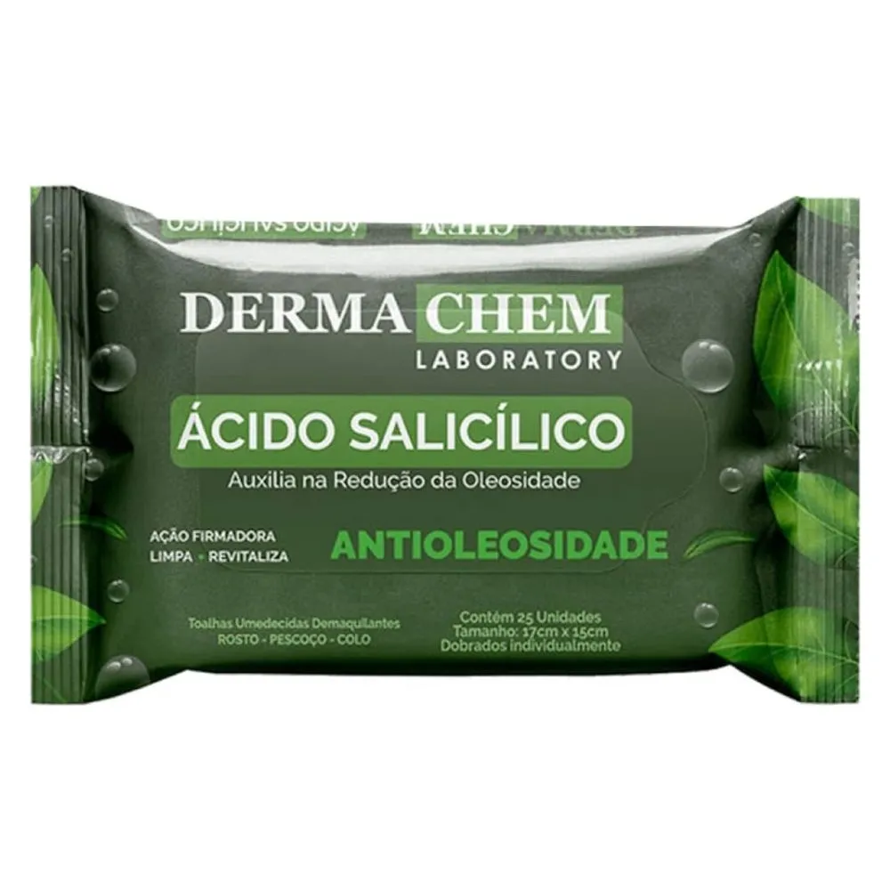 Lenço Demaquilante Antioleosidade Dermachem C/25un
