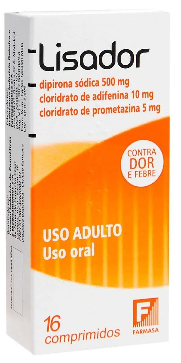 Lisador com 16 Comprimidos