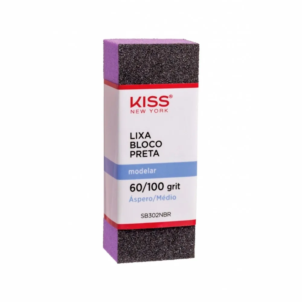 Lixa Polidora Para Unhas Kiss Bloco Preta