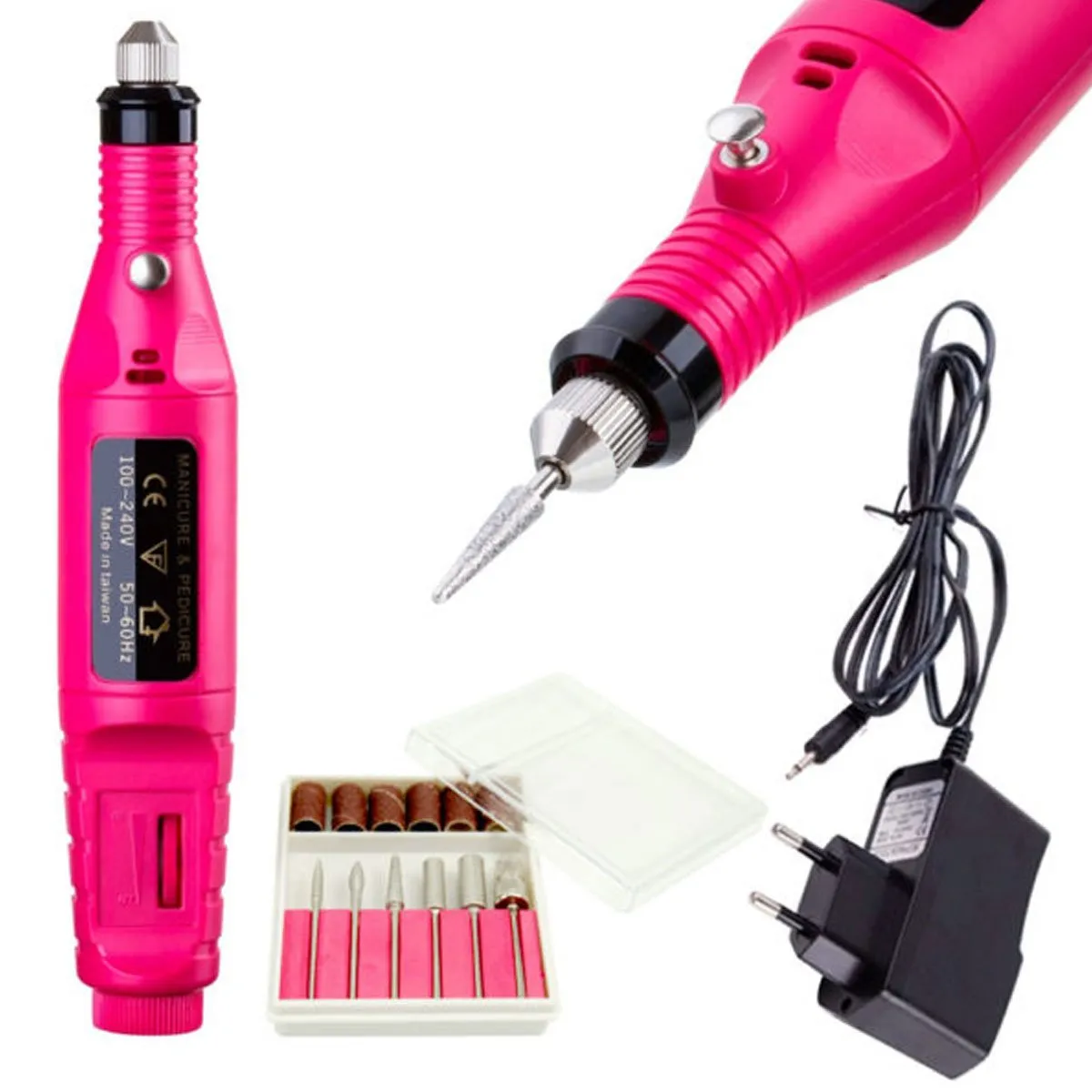 Lixadeira de Unha Elétrica com 6 Brocas Santa Clara Bivolt