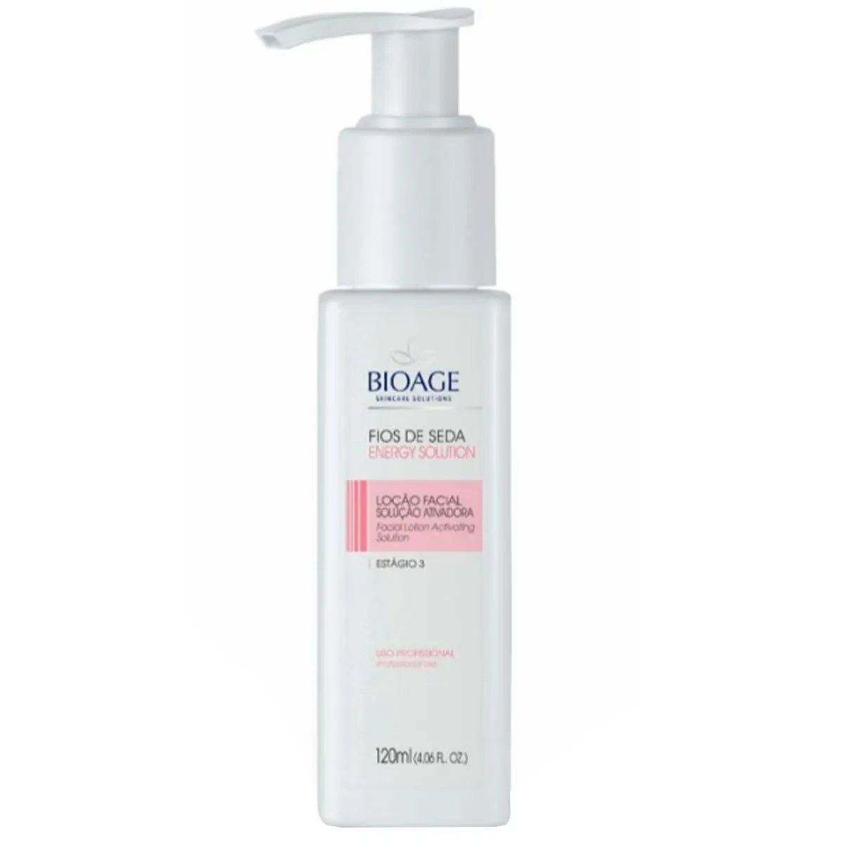 Loção Facial Ativadora Fios de Seda Energy Solution Estágio 3 Bioage 120ml