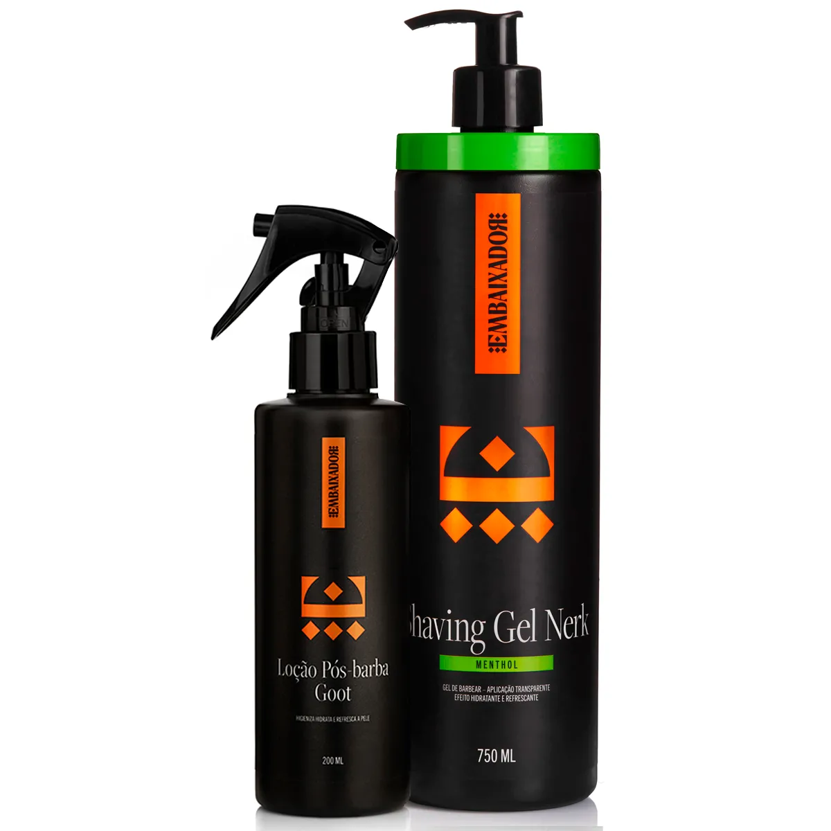 Loção Pós Barba Goot + Shaving Gel Nerk Menthol Embaixador 750ml