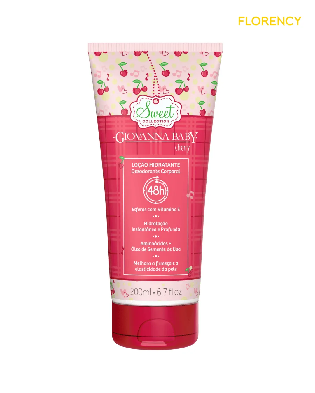 Loção Hidratante Giovanna Baby 200ml Cherry
