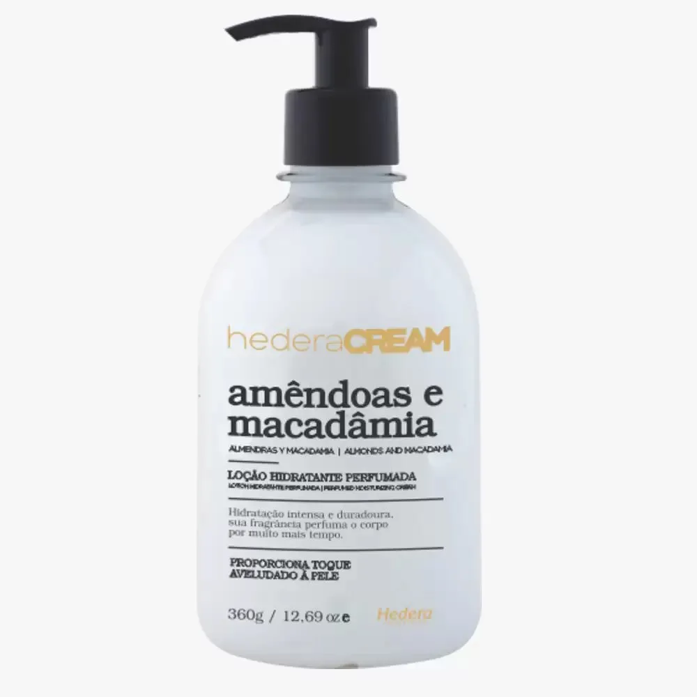 Loção Hidratante HederaCream 360g Amêndoas e Macadâmia