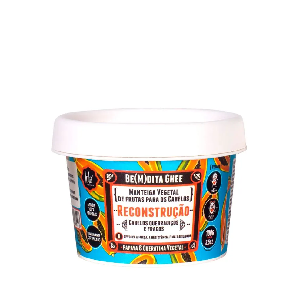 Lola Manteiga de hidratação Be(m)dita Ghee Papaya e Queratina Vegetal 100g