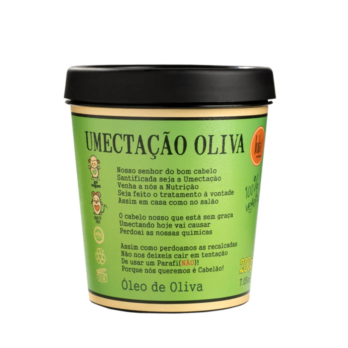 Lola Umectação Oliva Máscara Com Efeito Restaurador 200g | By Linda