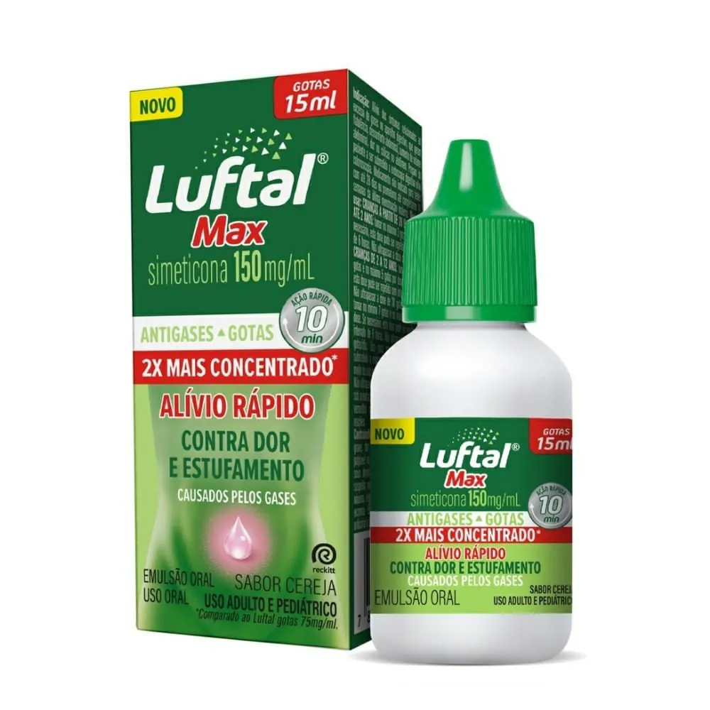 Luftal Max Simeticona 125mg/ml Sabor Cereja Gotas 15ml