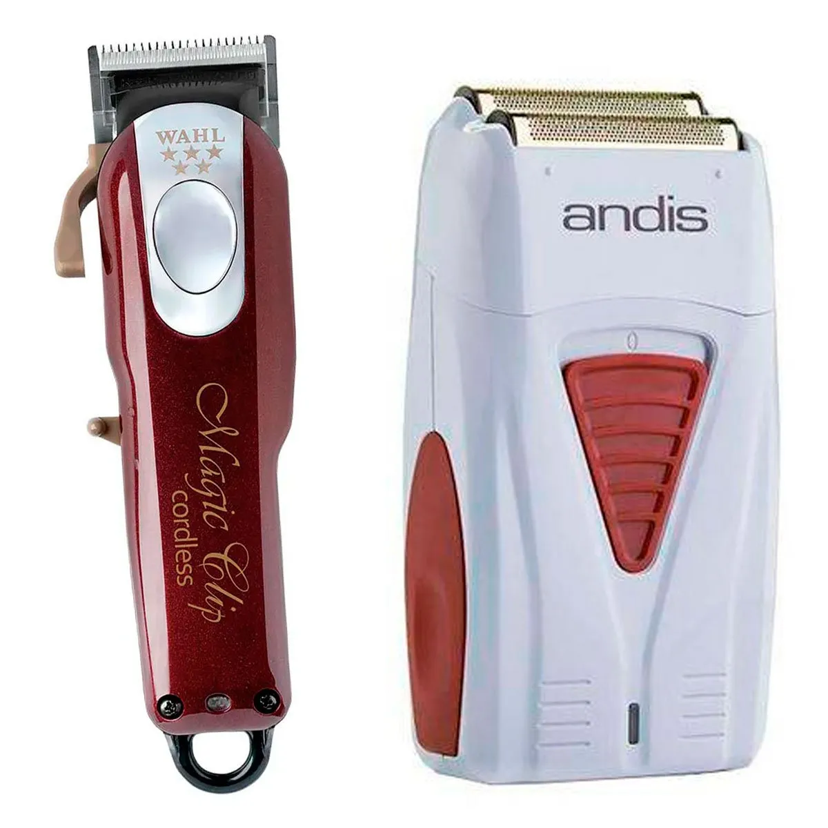 Kit Máquina Wahl Magic Clip Cordless + Andis Profoil Shaver Bivolt