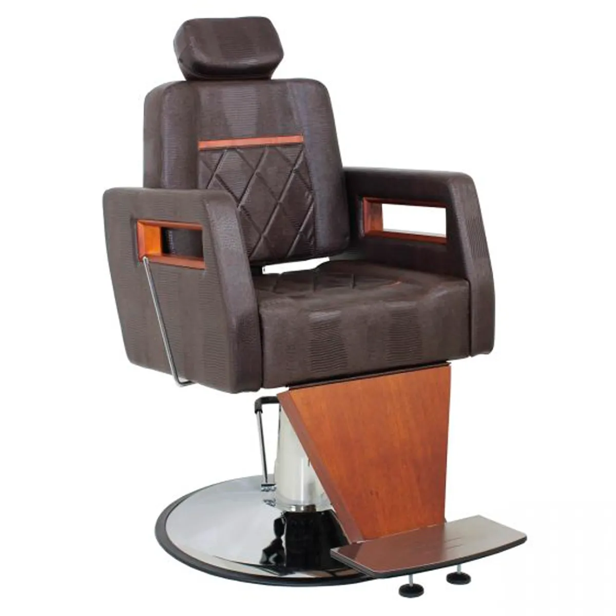 Cadeira de Barbeiro Malbec Reclinável Kixiki Preto Fosco