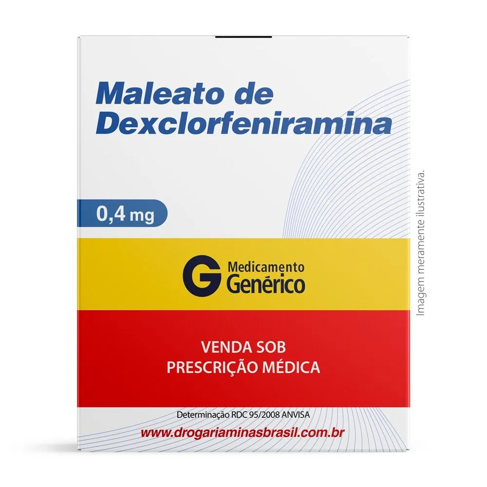 Maleato de Dexclorfeniramina 0,4mg/mL 120mL Com Copo Dosador Genérico Ems