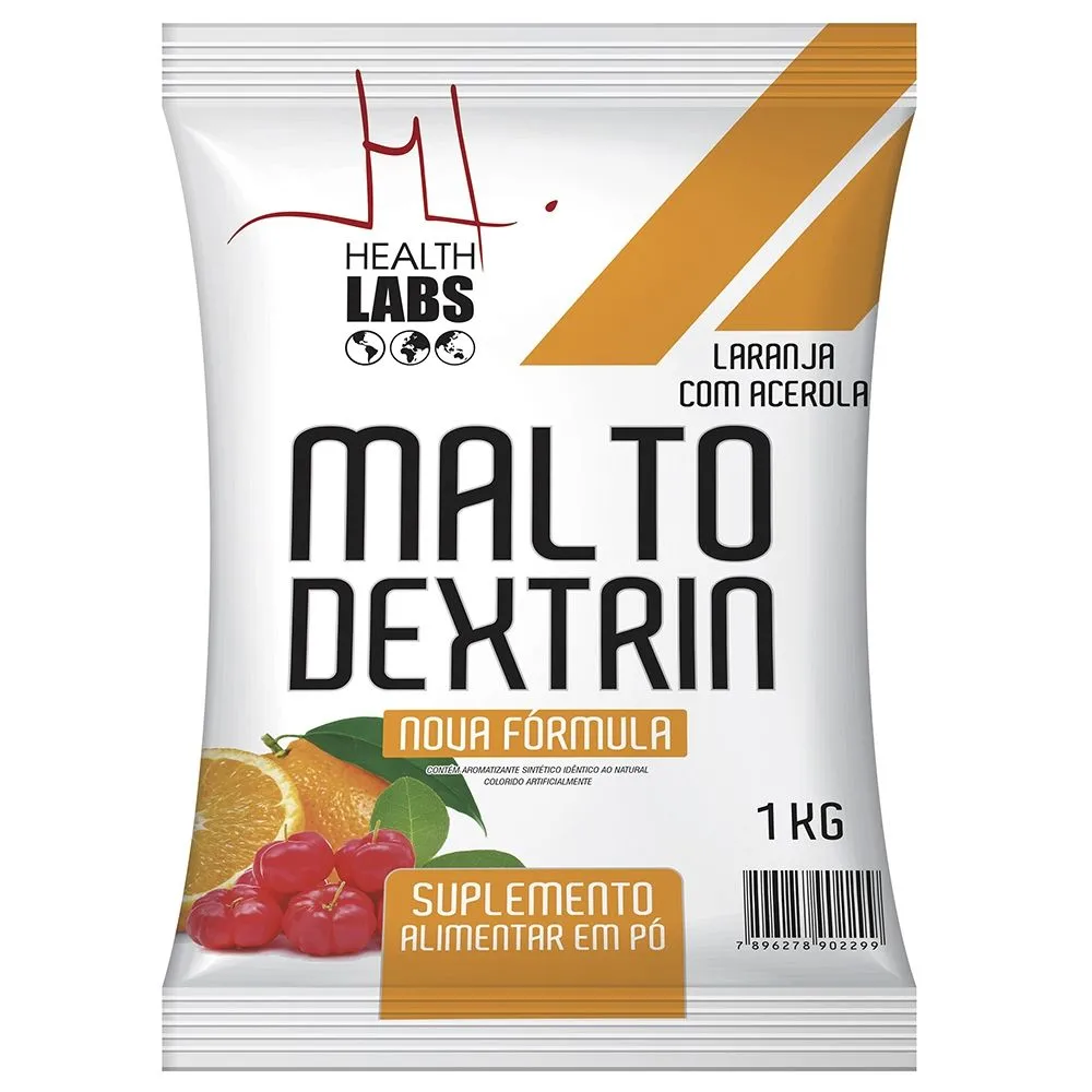 Maltodextrin Healt Labs Sabor Laranja Com Acerola 1KG