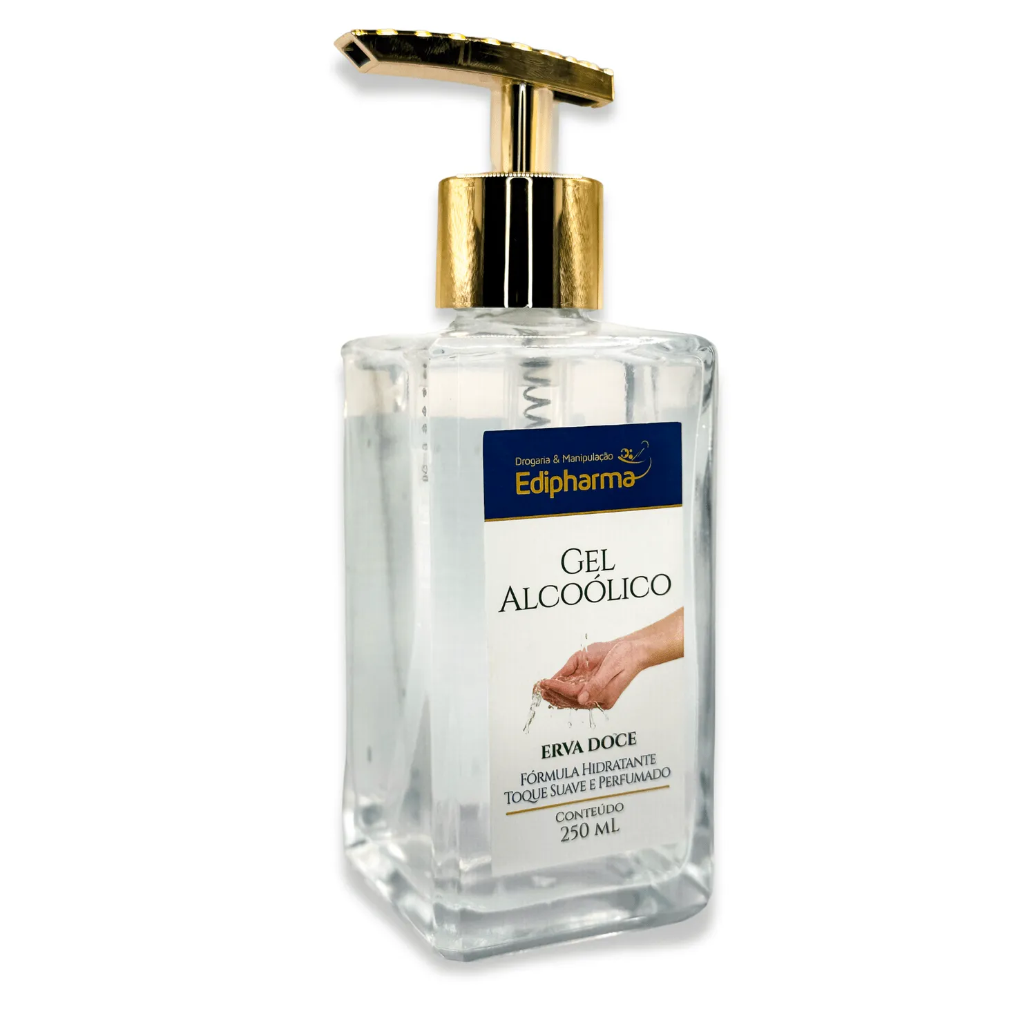 Gel Alcoólico Erva Doce Edipharma Vidro de 250ml