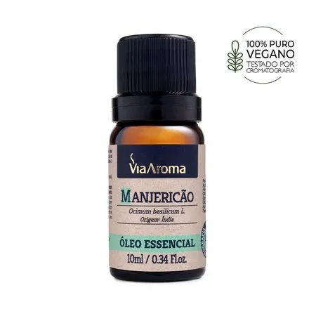 Óleo Essencial de Manjericão - Via aroma - Frasco com 10ml