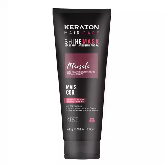 Máscara Matizadora Keraton Shine Mask Marsala 240g - Kert