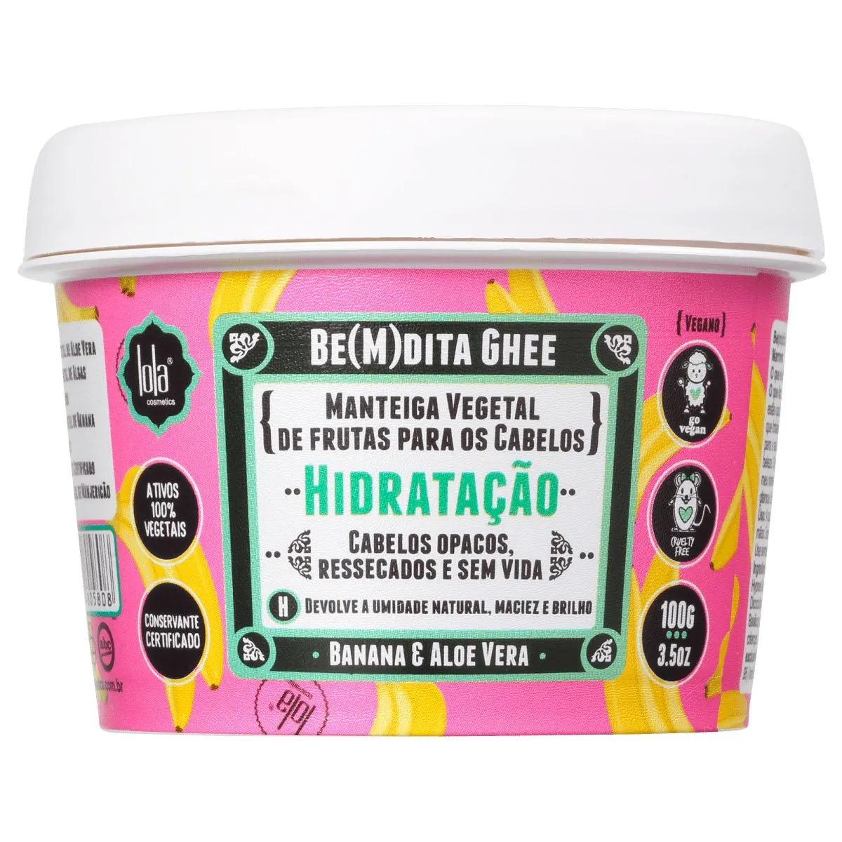 Máscara Capilar Lola Cosmetics Be(M)dita Ghee Hidratação Banana 100g