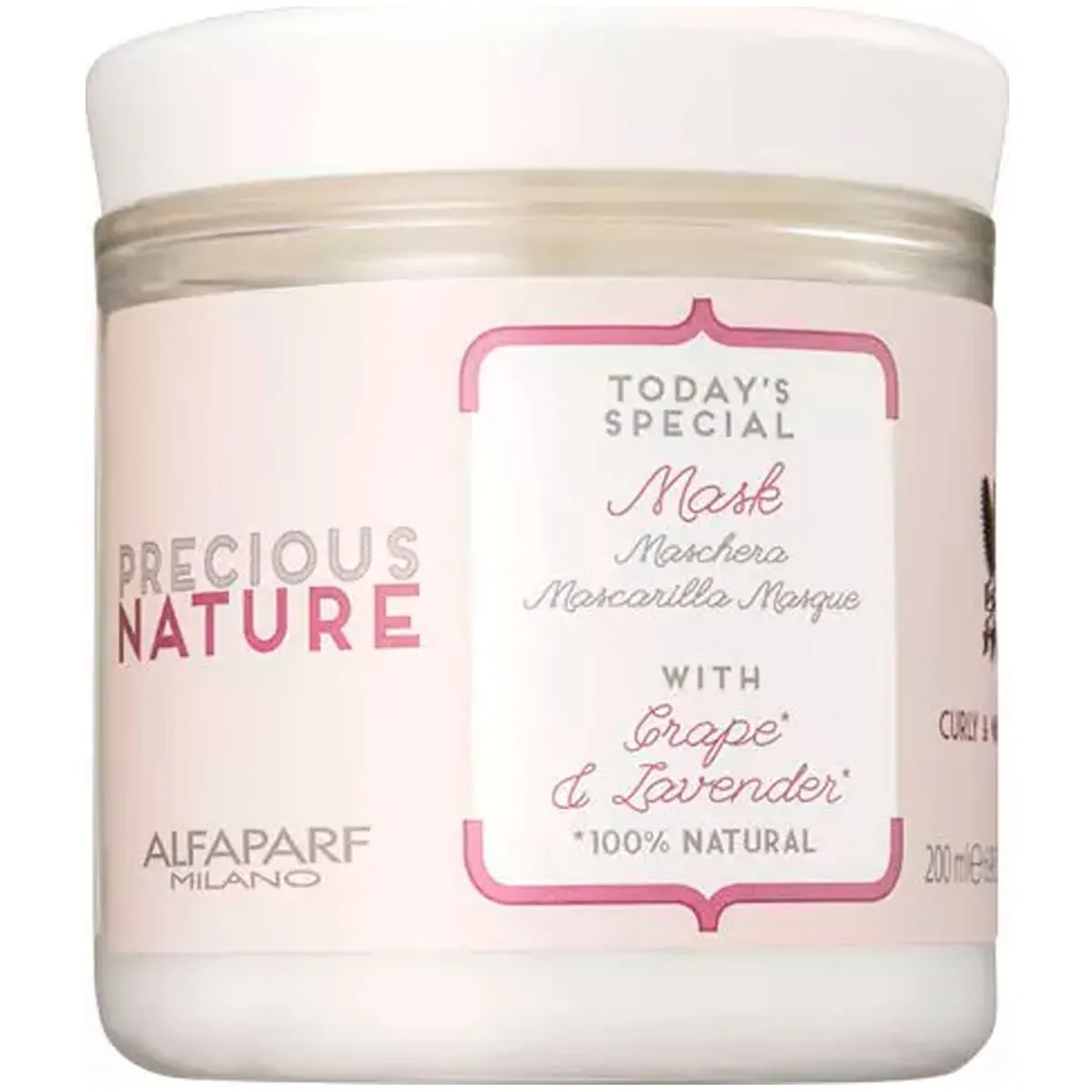 Máscara Capilar Precious Nature Curly & Wavy Hair Alfaparf 200ml